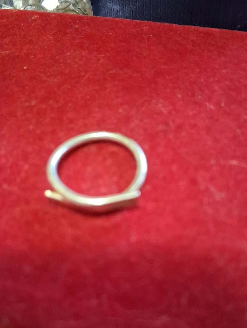 Source Unknown Silver Minimal Bar Stack Ring